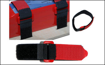 Hook and loop strap, 25mm wide, 240mm long, 160mm usable length, (PU 2) # A86091
