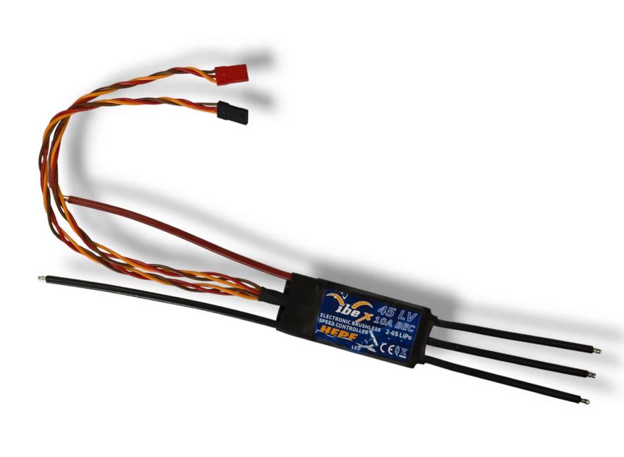 IBEX 45 LV brushless Regler mit Telem., 10A S-BEC, 45A, 2-6S, 62x27x13,5mm, 50g