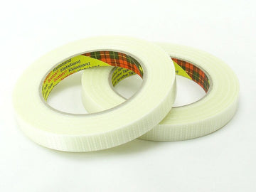Glasfaserverstärktes Filament KREUZ-Klebeband 19mm breit, 50m Rolle