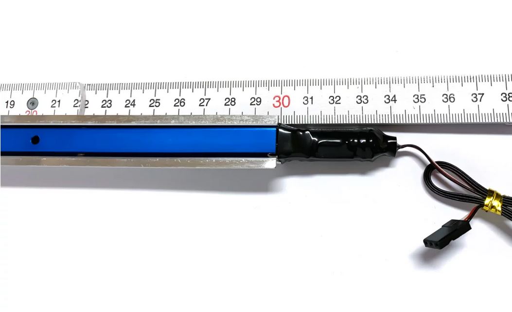 HEPF Elektrische Störklappen, 300mm (Paar) 7,4V, blau eloxiert