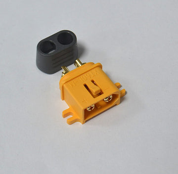 XT-60L Gold Connector for Screw Mounting, with Insulating Housing max. 60 A Continuous/100 A Pulse