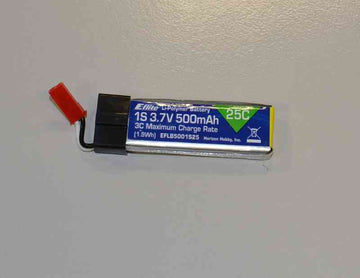 Lipo-Akku für Blade 120 SR / Blade mQX, 3.7 Volt 500mAh 25C, # EFLB5001S25