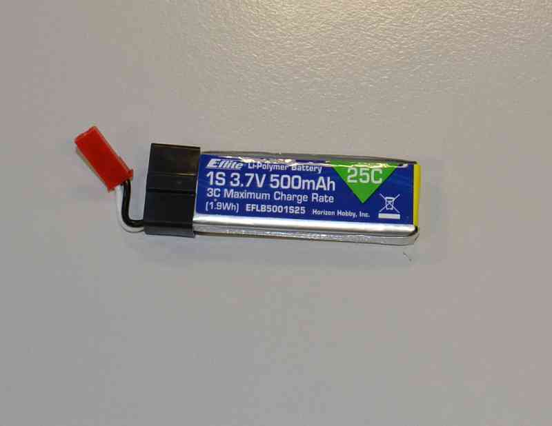 Lipo-Akku für Blade 120 SR / Blade mQX, 3.7 Volt 500mAh 25C, # EFLB5001S25