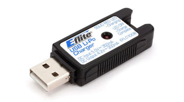 E-flite USB Lader für 1S LiPo-Akku, 4.2V/300mA, E-lite # EFLC1008