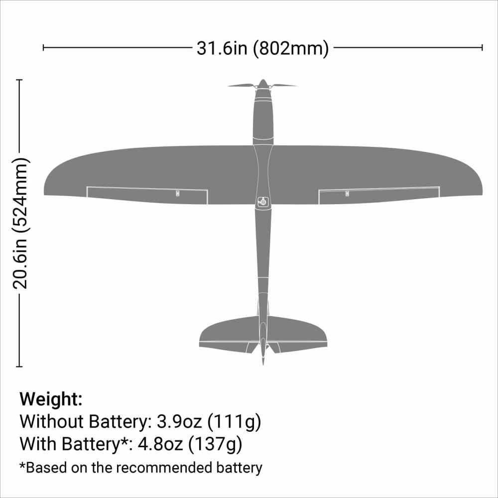 UMX Conscendo BNF Basic, AS3X and SAFE Select, Wingspan 802mm, Horizon # EFLU32050