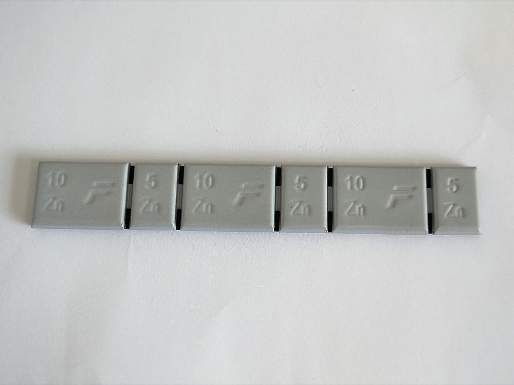 Trimmgewichte selbstklebend Zink beschichtet, 3x 5g und 3x 10g (45g Gesamt)