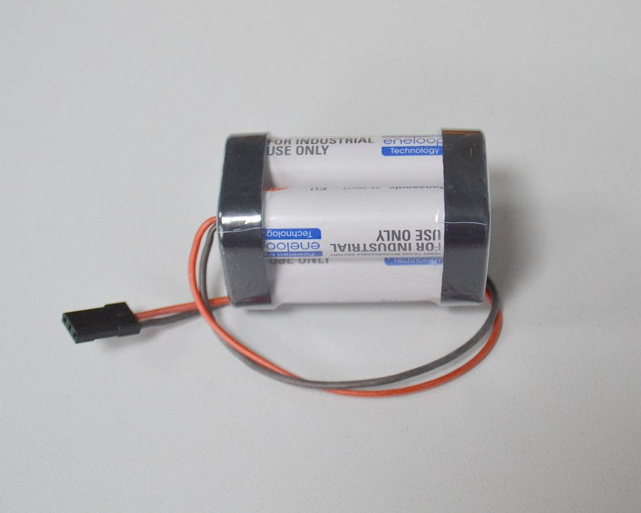 4-er Pack (Würfel) Panas. ENELOOP 2000mA, Empfängerakku m. 2x0.5mm² JR-Anschl.