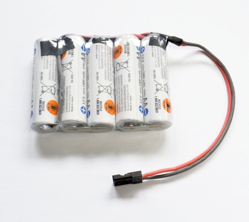 5-er Pack Sanyo 2000NiMH ENELOOP Flach (mit 0.5mm² JR Anschlußkabel)