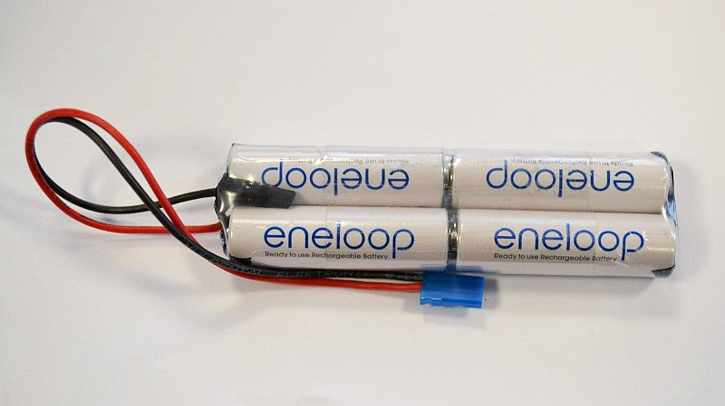 4-pack Panasonic ENELOOP 800 inline pack 2x2 (0.5mm² JR connector) Receiver Battery