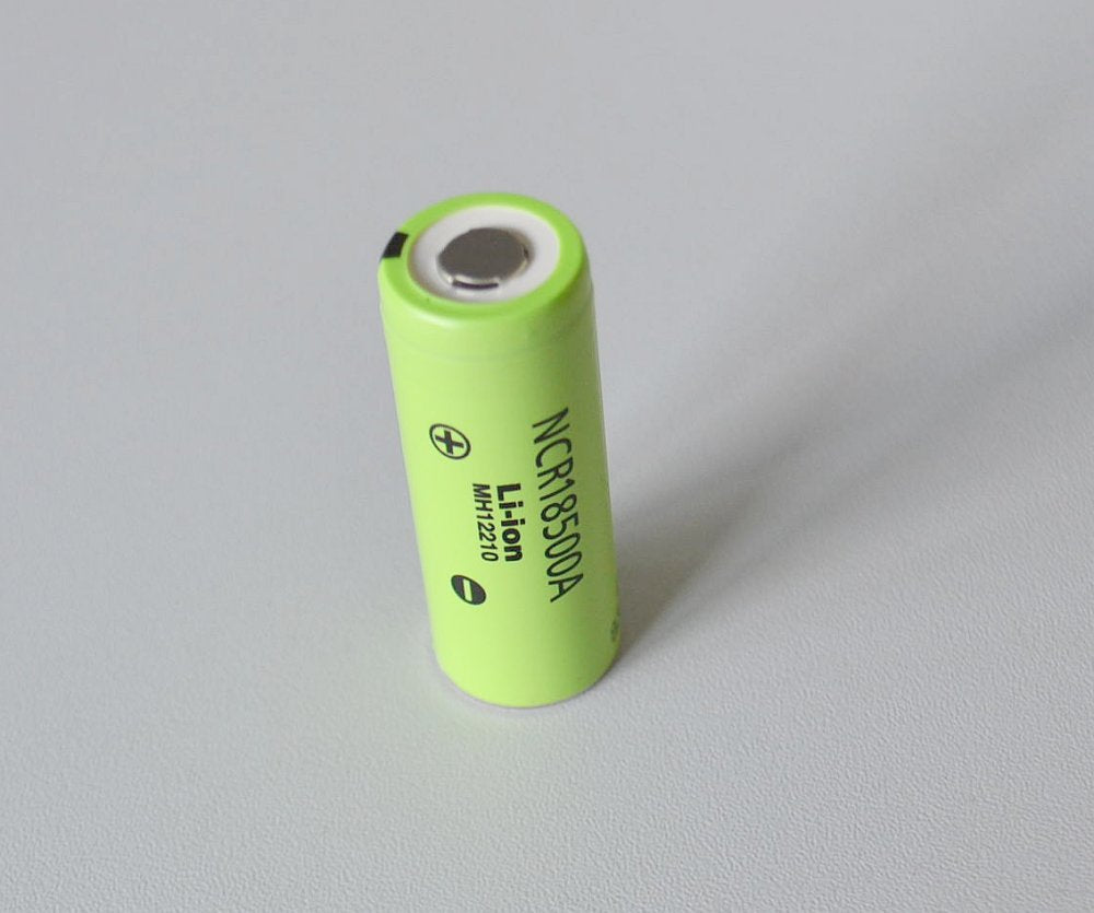 Panasonic Li-Ion Zelle 18500, 3,6 V/2040 mAh, ohne Lötf., 33.5g, ø18.4x49.4mm