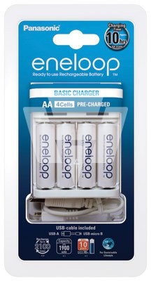 USB charger BQ-CC61 incl. 4x AA rechargeable batteries (Eneloop 1900mAh), # 142775