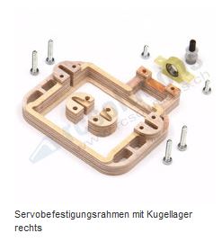 Servorahmen Holz m. Gegenlager zu Savöx SC-1267SG, SC-1268SG, SV-1270TG (RECHTS)