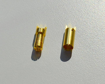Gold connector 5.5mm (1 plug, 1 socket), slotted version, max. 180A, # 83506