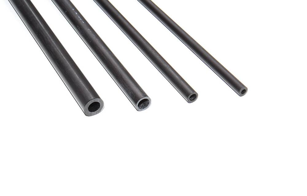 Carbon fiber tube, outer Ø 10mm, inner Ø 6mm, 1000mm long, approx. 75g.