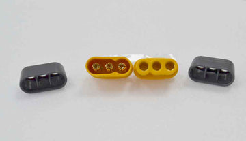 MR-60 Connector, 3-pole, Male/Female with Insulating Cap (1 Pair), Straight Design