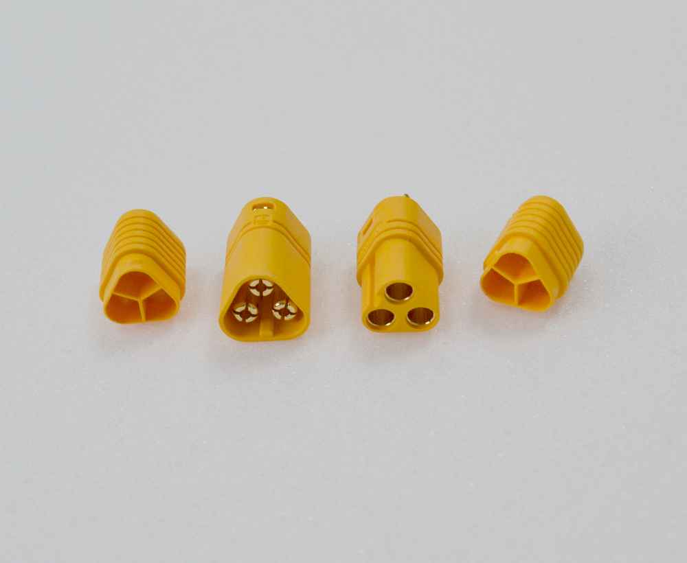 MT-60 Connector, 3-pin, Plug/Socket with Insulating Cap (1 Pair) Round Design