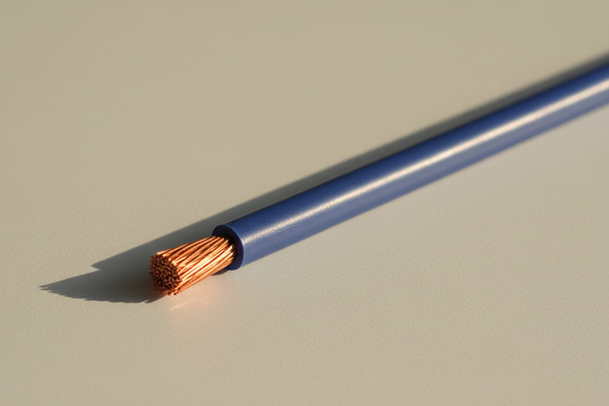 Silikonkabel 1.5mm² blau, extrem geschmeidig, "Menge 1" = 1m Liefermenge