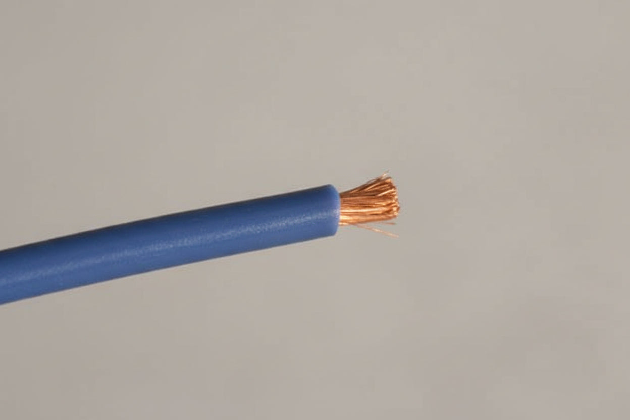 Silikonkabel 4.0mm² blau, extrem geschmeidig, "Menge 1" = 1m Liefermenge