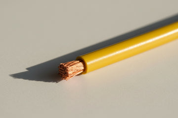 Silicone cable 4.0mm² yellow, extremely flexible, "quantity 1" = 1m delivery quantity