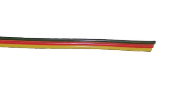 Servokabel flach, 3x0.25mm², Graupner-Farbschema, ca. 14g/m, "Menge 1" = 1m Liefermenge