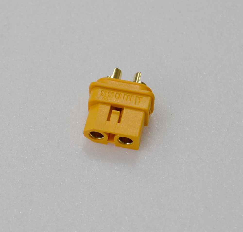 XT-60L Gold Connector with Latch and Insulating Housing Max. 60 A Continuous/100 A Pulse
