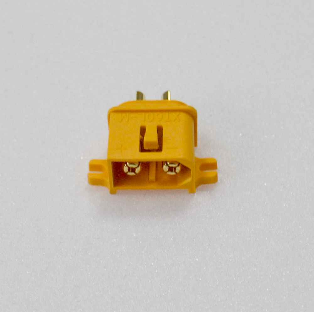 Goldstecker XT-60L zum Anschrauben, m.Isoliergehäuse max. 60 A Dauer/100A Impuls