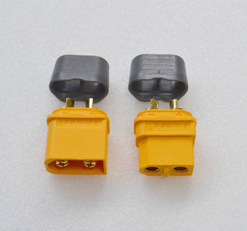 XT-60 Gold-Plated Connector/Socket with Protective Cap (1 Pair), max. 60 A Continuous / 100 A Pulse