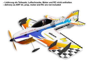 Hacker Shake Indoor, EPP Bausatz, Spw. 840mm, ca. 135g, vorgesehen für 2S Lipo