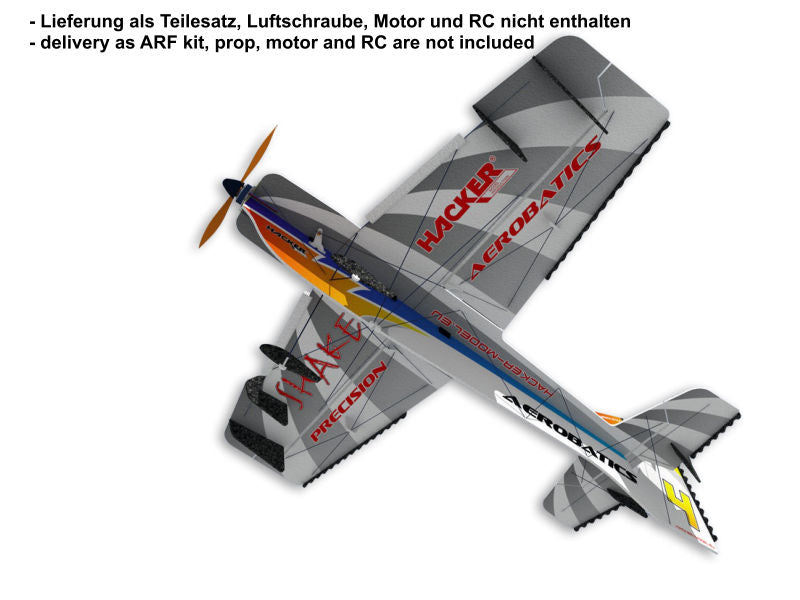 Hacker Shake Indoor, EPP Bausatz, Spw. 840mm, ca. 135g, vorgesehen für 2S Lipo