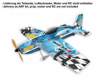 Hacker Xtra Vector EPP Bausatz, 800mm Spw, ca. 210g, vorgesehen für 2-3S LiPo