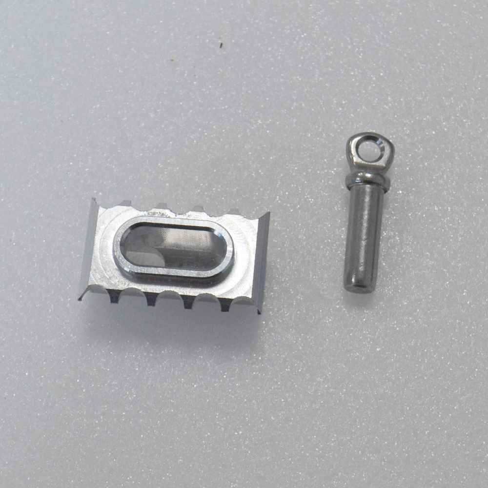 Flitschenhaken, V2, Aluminiumfrästeil zur Rumpfaufnahme und Pin