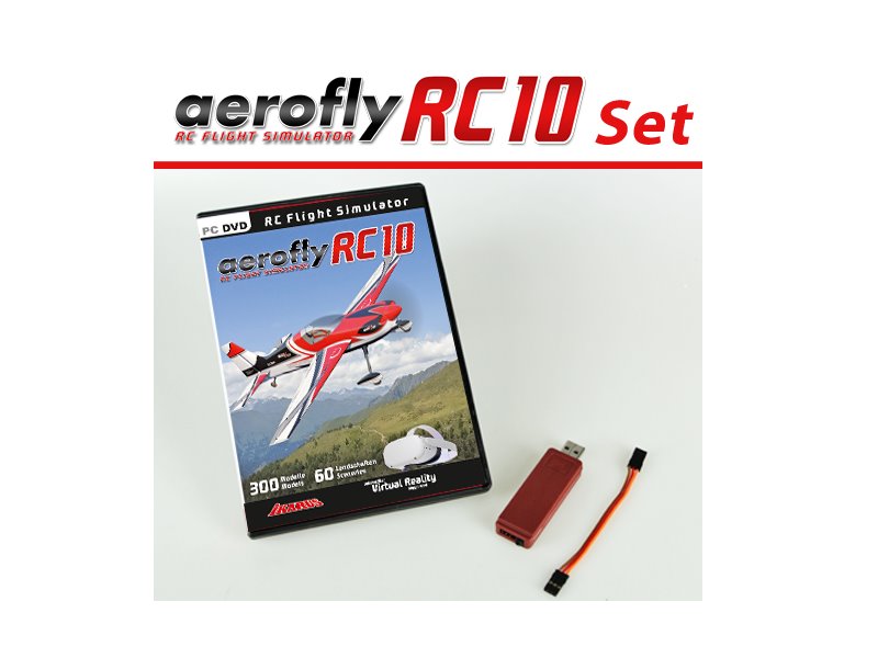 aerofly RC10 SET mit Win DVD und Interface für Summensignal RX (HoTT/Jeti/Core)