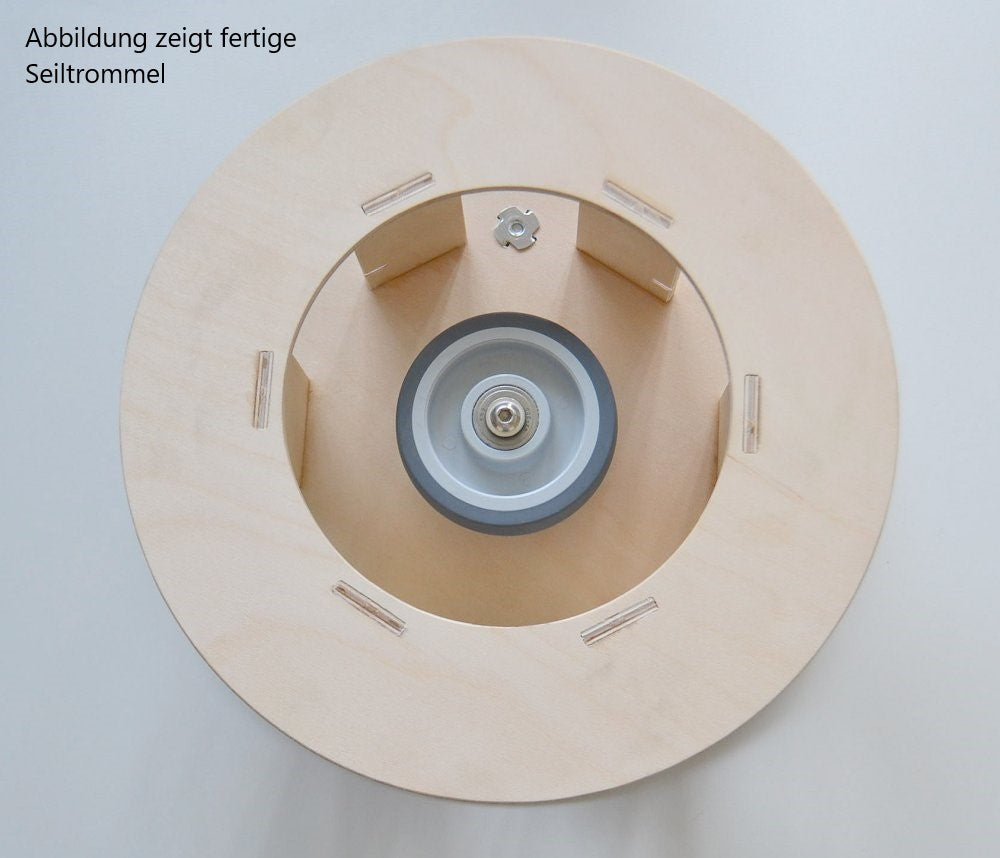 Deluxe-Seiltrommel für RES-Gummiseile, Bausatz aus Sperrholz