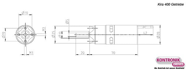 KIRA 400-34 mit Getriebe KPG25 5.2:1, # 05366