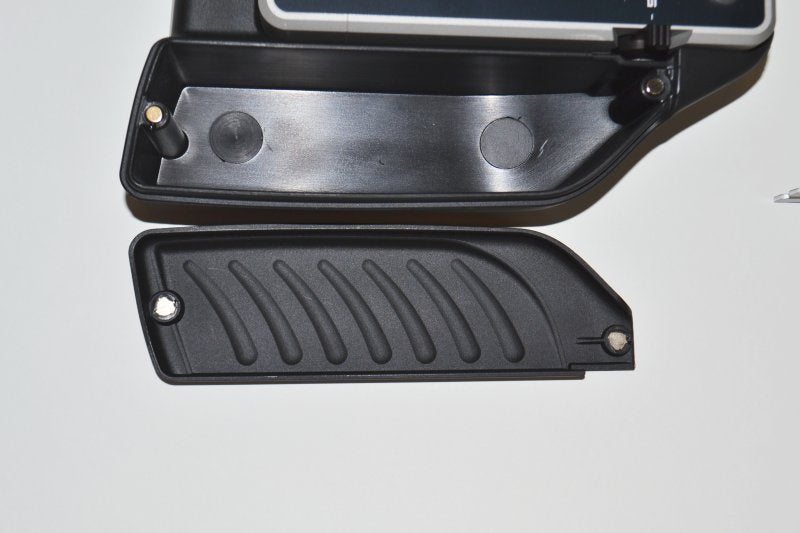 Transmitter tray with storage compartments suitable for Jeti DC-14, DC-16, and DC-24