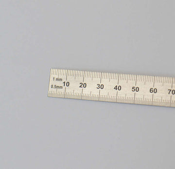 Steel flat ruler, flexible, 15x1.4cm,