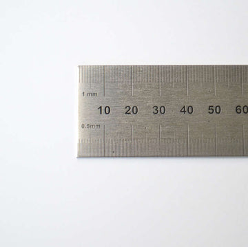 Steel flat ruler, rigid, 60x2.7cm,