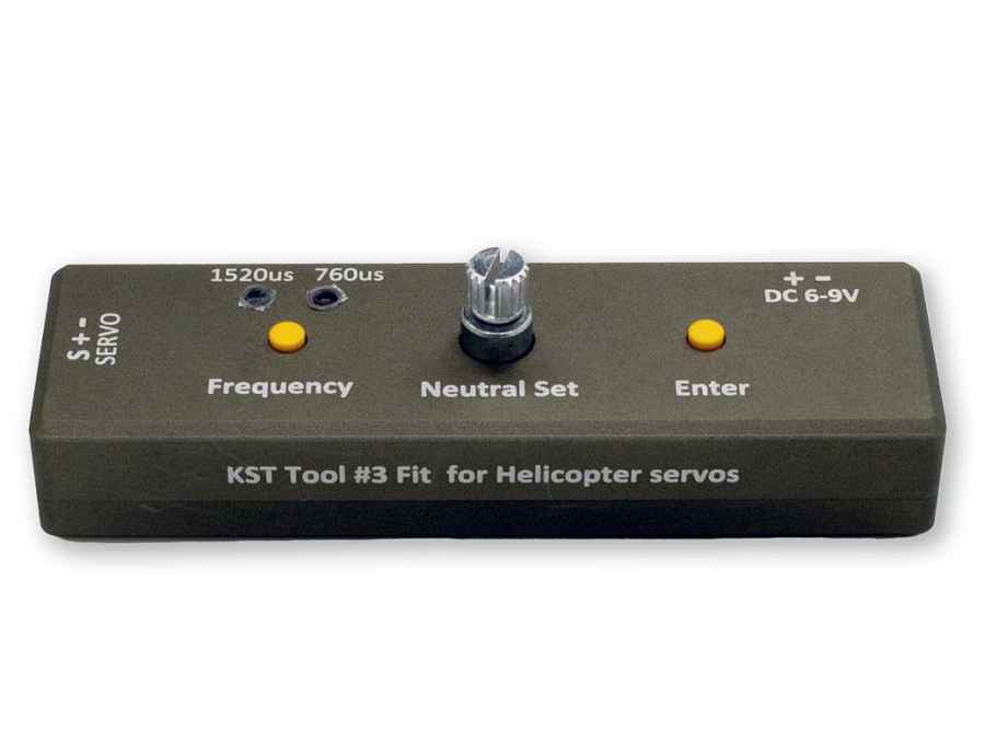 Programmer 3 (Tool #3) Set Servo Center" and switch 1520/760µs"
