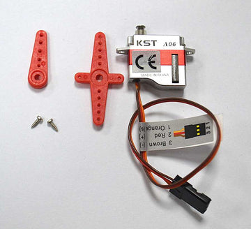 Servo KST, A06-HV-V6, 7mm HV,  F3K Mini Digi, 7g, 20.5x7x18.8mm, 0.06s/24Ncm @ 8.4V