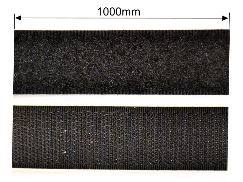 Klettband selbstklebend 25mm breit  (Haken und Schlaufen) je 1m lang