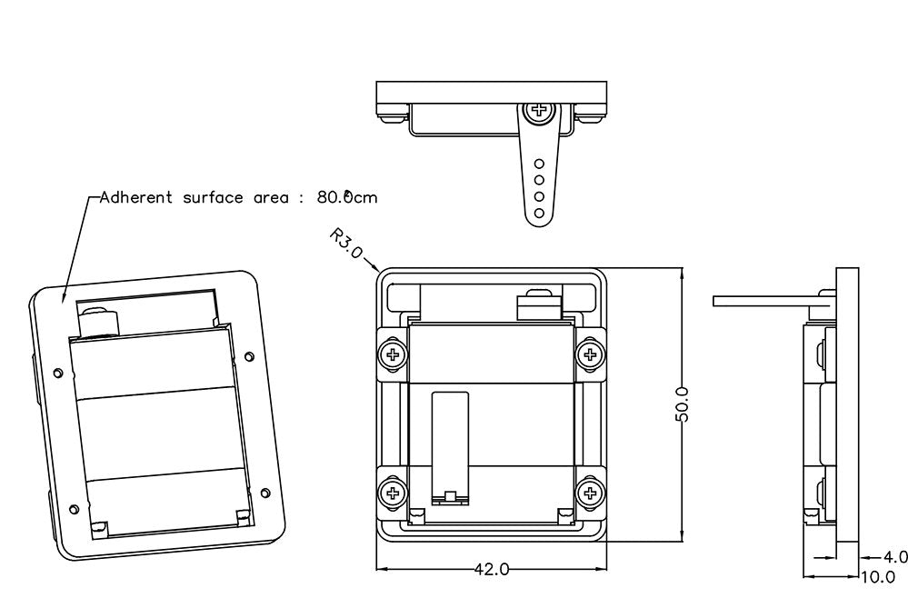 Servo D145 SW, 10mm wing servo, 4.8-8.4V, 24g, 30x10x37mm, 0.14s/60Ncm@7.4V