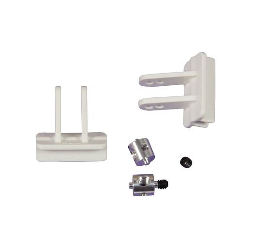 Rudder horn for FUNRAY, 12x20 with connector, 2 sets, Multiplex # 1-00127