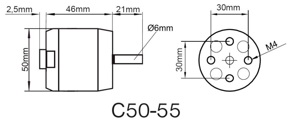 Roxxy BL Outrunner C50-55-480kV 3D Performance for 1.5m 3D Models with 6S