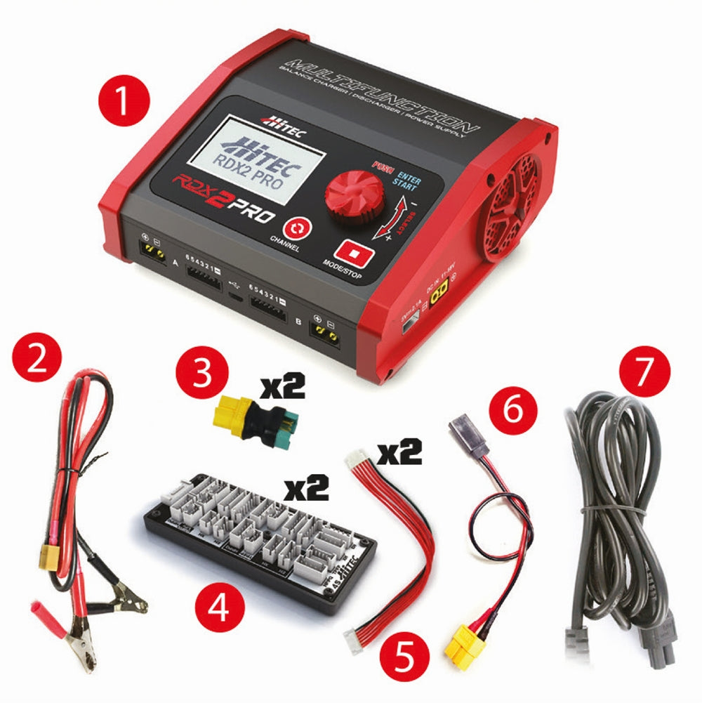 Ladegerät RDX 2 Pro Duo, 12 / 230V, 1-6S, 2x 130W, Multiplex # 1-02403