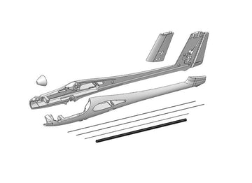 Fuselage halves, straps, hexagonal tube SOLIUS, Multiplex # 224249