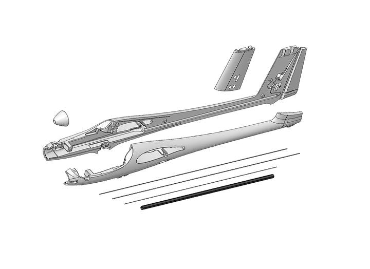 Fuselage halves, straps, hexagonal tube SOLIUS, Multiplex # 224249