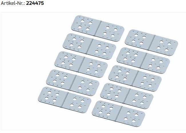 Filmscharniere (10 Stück), 60x25mm, Multiplex # 224475