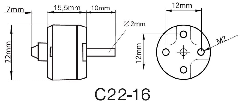 ROXXY BL Outrunner C22-16-2570kV,   19g, Multiplex # 314945