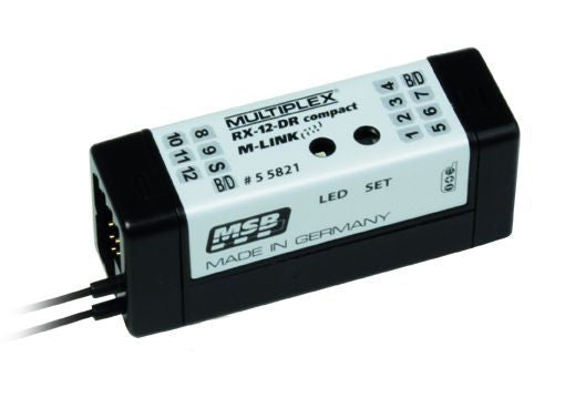 Empfänger RX-12-DR compact Multiplex, M-LINK 2.4GHz, Multiplex # 55821