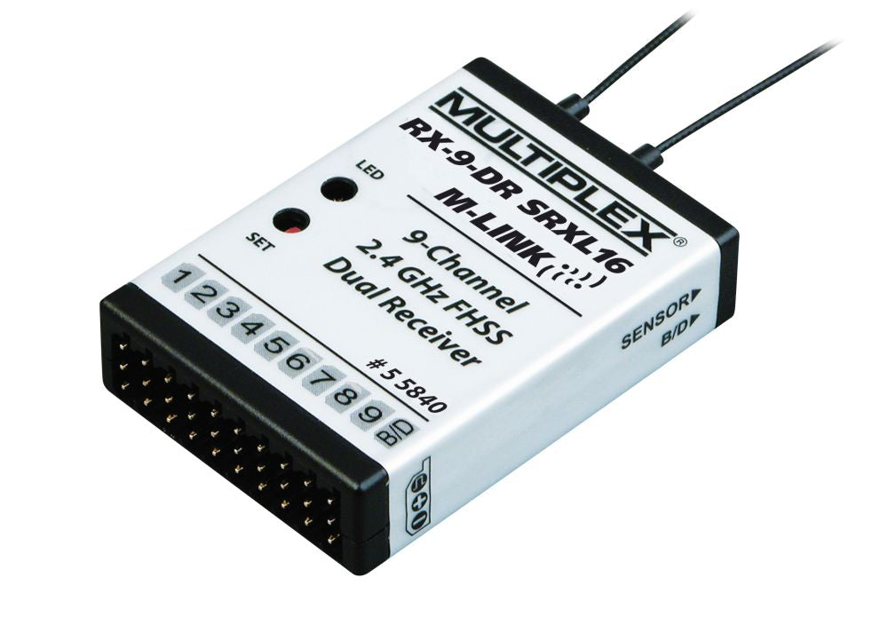 Receiver RX-9-DR SRXL16, M-Link 2.4 GHz, Multiplex # 55840